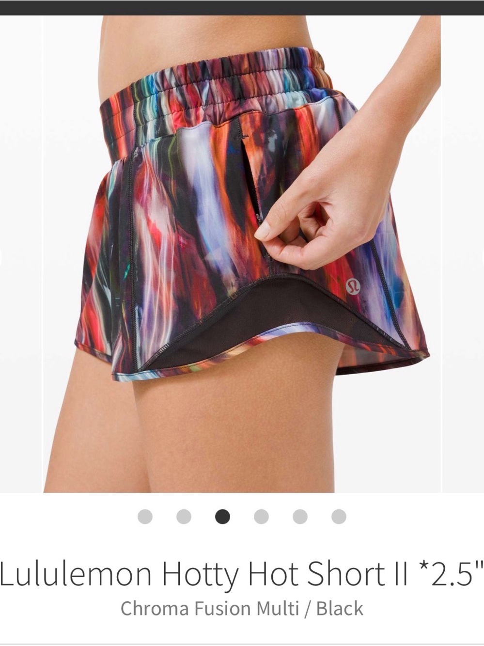 lululemon athletica Hotty Hot Shorts 2.5” Chroma Fusion Multi